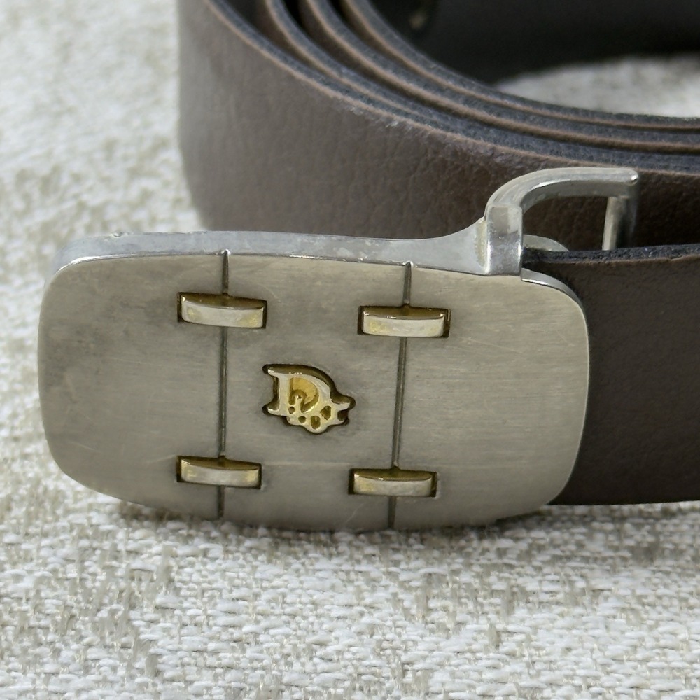 vintage dior belt Brown Silver And Gold Rare Measurements On The Pictures